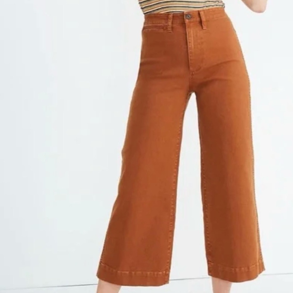 Madewell wide leg Jean - brick orange color -